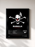 #noir Tableau de l'album Et jitt Kasalla! de Kasalla, cadre noir, imprimé et encadré en France