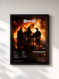 #noir Tableau de l'album WORLDWIDE WAVE de D-Block Europe, cadre noir, imprimé et encadré en France