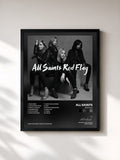 #noir Tableau de l'album Red Flag de All Saints, cadre noir, imprimé et encadré en France