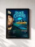 #noir Tableau de l'album Gettin' Old de Luke Combs, cadre noir, imprimé et encadré en France