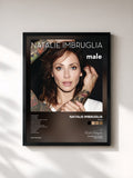 #noir Tableau de l'album Male de Natalie Imbruglia, cadre noir, imprimé et encadré en France