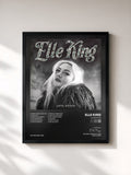 #noir Tableau de l'album Love Stuff de Elle King, cadre noir, imprimé et encadré en France