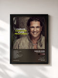 #noir Tableau de l'album Corazón Profundo de Carlos Vives, cadre noir, imprimé et encadré en France