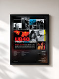 #noir Tableau de l'album TwentyFourSeven de UB40, cadre noir, imprimé et encadré en France