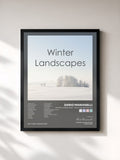 #noir Tableau de l'album Winter Landscapes - Great Soundtracks de Dario Marianelli, cadre noir, imprimé et encadré en France