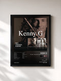#noir Tableau de l'album At Last...The Duets Album/ Breathless de Kenny G, cadre noir, imprimé et encadré en France