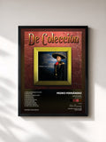 #noir Tableau de l'album Escúchame (De Colección 2) de Pedro Fernández, cadre noir, imprimé et encadré en France