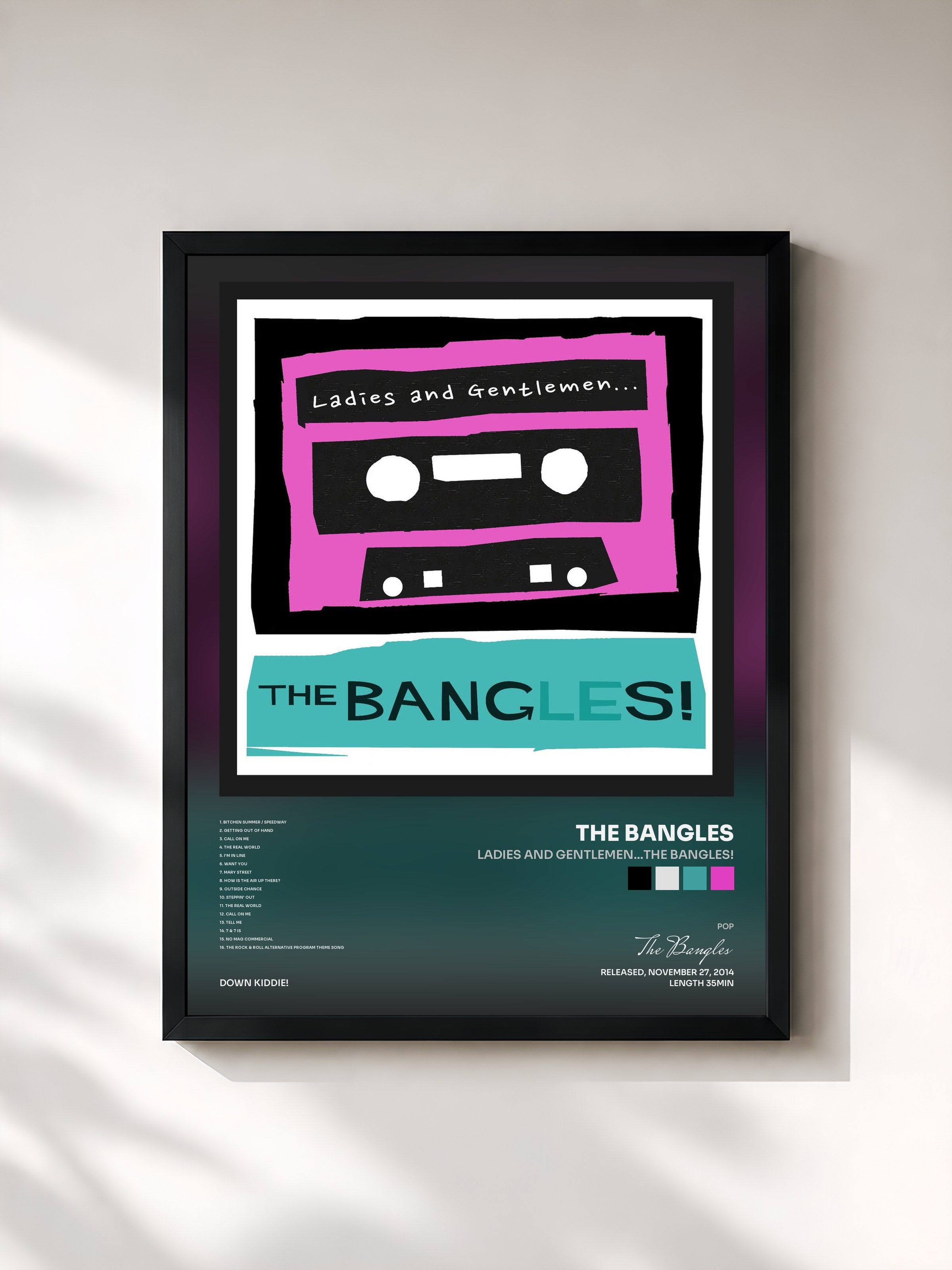 #noir Tableau de l'album Ladies and Gentlemen...The Bangles! de The Bangles, cadre noir, imprimé et encadré en France
