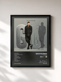 #noir Tableau de l'album Noi due de Gigi D'Alessio, cadre noir, imprimé et encadré en France