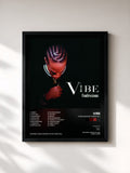 #noir Tableau de l'album Confessions Version 2 de Vibe, cadre noir, imprimé et encadré en France