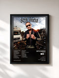 #noir Tableau de l'album Michto de Seth Gueko, cadre noir, imprimé et encadré en France