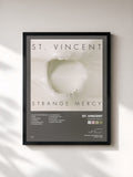 #noir Tableau de l'album Strange Mercy de St. Vincent, cadre noir, imprimé et encadré en France