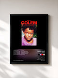 #noir Tableau de l'album Golem (Ralph Heidel Rework) de Tarek K.I.Z, cadre noir, imprimé et encadré en France