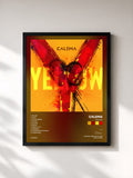 #noir Tableau de l'album Yellow de Calema, cadre noir, imprimé et encadré en France