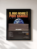 #noir Tableau de l'album Il mio nome e' Pino Daniele e vivo qui de Pino Daniele, cadre noir, imprimé et encadré en France
