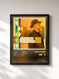 #noir Tableau de l'album Brasil de Mario Biondi, cadre noir, imprimé et encadré en France