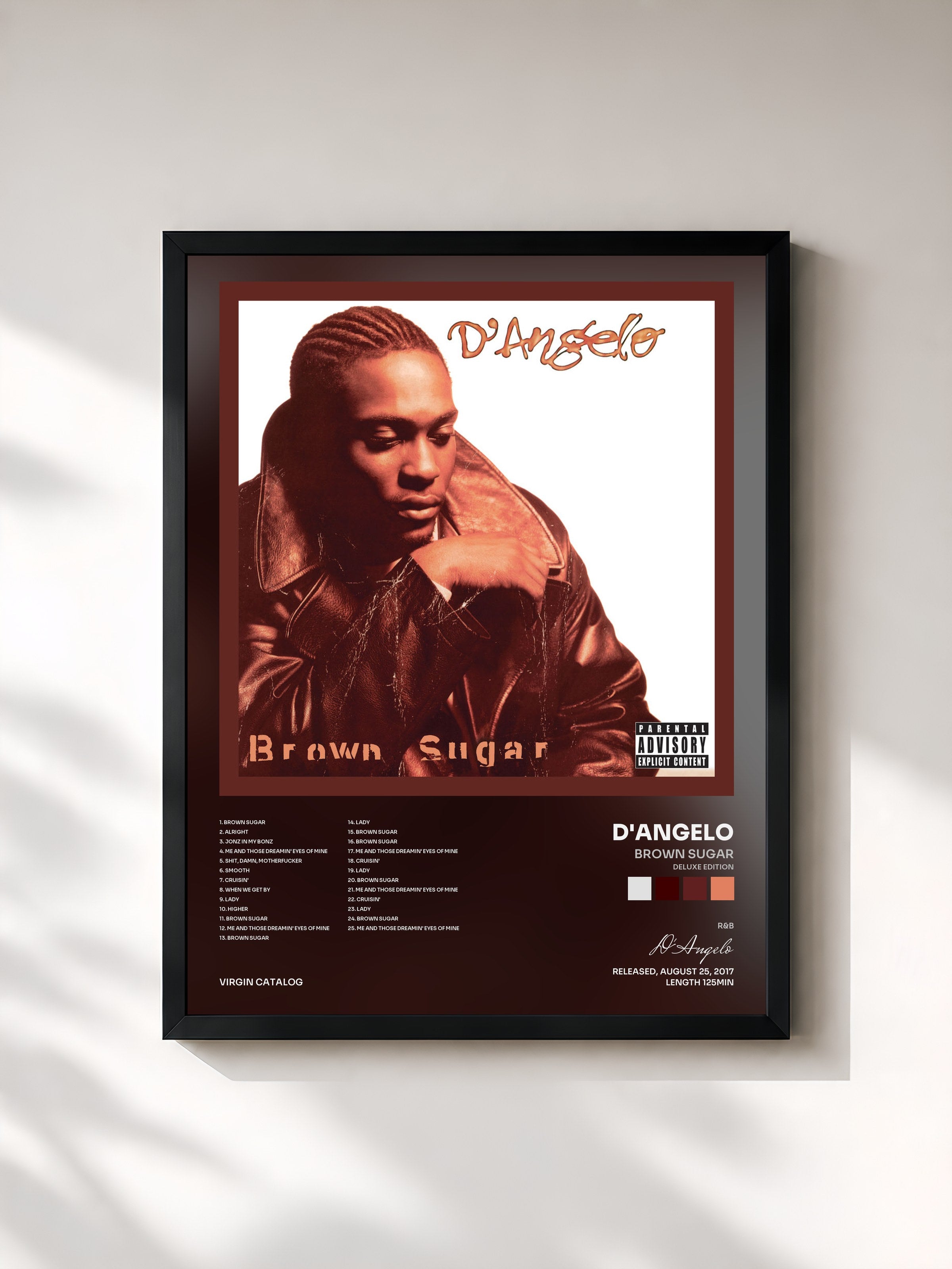 #noir Tableau de l'album Brown Sugar (Deluxe Edition) de D'Angelo, cadre noir, imprimé et encadré en France