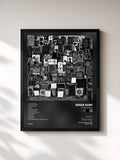 #noir Tableau de l'album If I Had A Hi-Fi de Nada Surf, cadre noir, imprimé et encadré en France