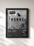 #noir Tableau de l'album Warm on a Cold Night (Remixed) de HONNE, cadre noir, imprimé et encadré en France