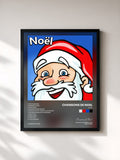 #noir Tableau de l'album Noël de Chansons de Noel, cadre noir, imprimé et encadré en France