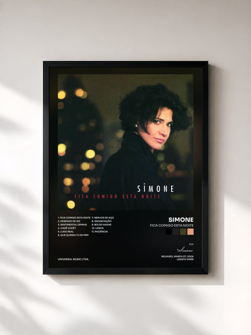 Simone · Fica Comigo Esta Noite — Affiche encadrée