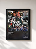 #noir Tableau de l'album DOPE MUSIC, Vol. 2 de Diddi Trix, cadre noir, imprimé et encadré en France