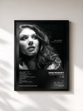 #noir Tableau de l'album The Heart Of The Matter de Jane Monheit, cadre noir, imprimé et encadré en France