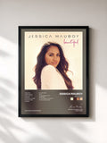 #noir Tableau de l'album Beautiful de Jessica Mauboy, cadre noir, imprimé et encadré en France