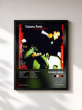 #noir Tableau de l'album Rojo Relativo de Tiziano Ferro, cadre noir, imprimé et encadré en France