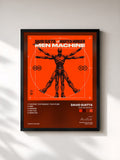 #noir Tableau de l'album Men Machine EP de David Guetta, cadre noir, imprimé et encadré en France
