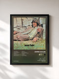 #noir Tableau de l'album James Taylor de James Taylor, cadre noir, imprimé et encadré en France