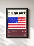 #noir Tableau de l'album The Reset de Macy Gray, cadre noir, imprimé et encadré en France