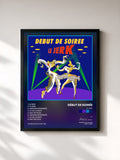 #noir Tableau de l'album Le jerk de Début de soirée, cadre noir, imprimé et encadré en France