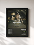 #noir Tableau de l'album Badabum Cha Cha (The Remixes) de Marracash, cadre noir, imprimé et encadré en France