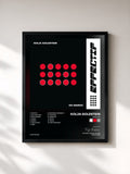 #noir Tableau de l'album EFFECTIF de Kolja Goldstein, cadre noir, imprimé et encadré en France