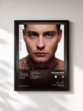 #noir Tableau de l'album The Shape I'm In de Douwe Bob, cadre noir, imprimé et encadré en France