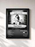 #noir Tableau de l'album The Origins de Bobbie Gentry, cadre noir, imprimé et encadré en France