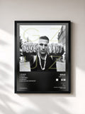 #noir Tableau de l'album Ebbe & Flut (Bonus EP) de Gzuz, cadre noir, imprimé et encadré en France