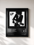 #noir Tableau de l'album Lost On You de LP, cadre noir, imprimé et encadré en France