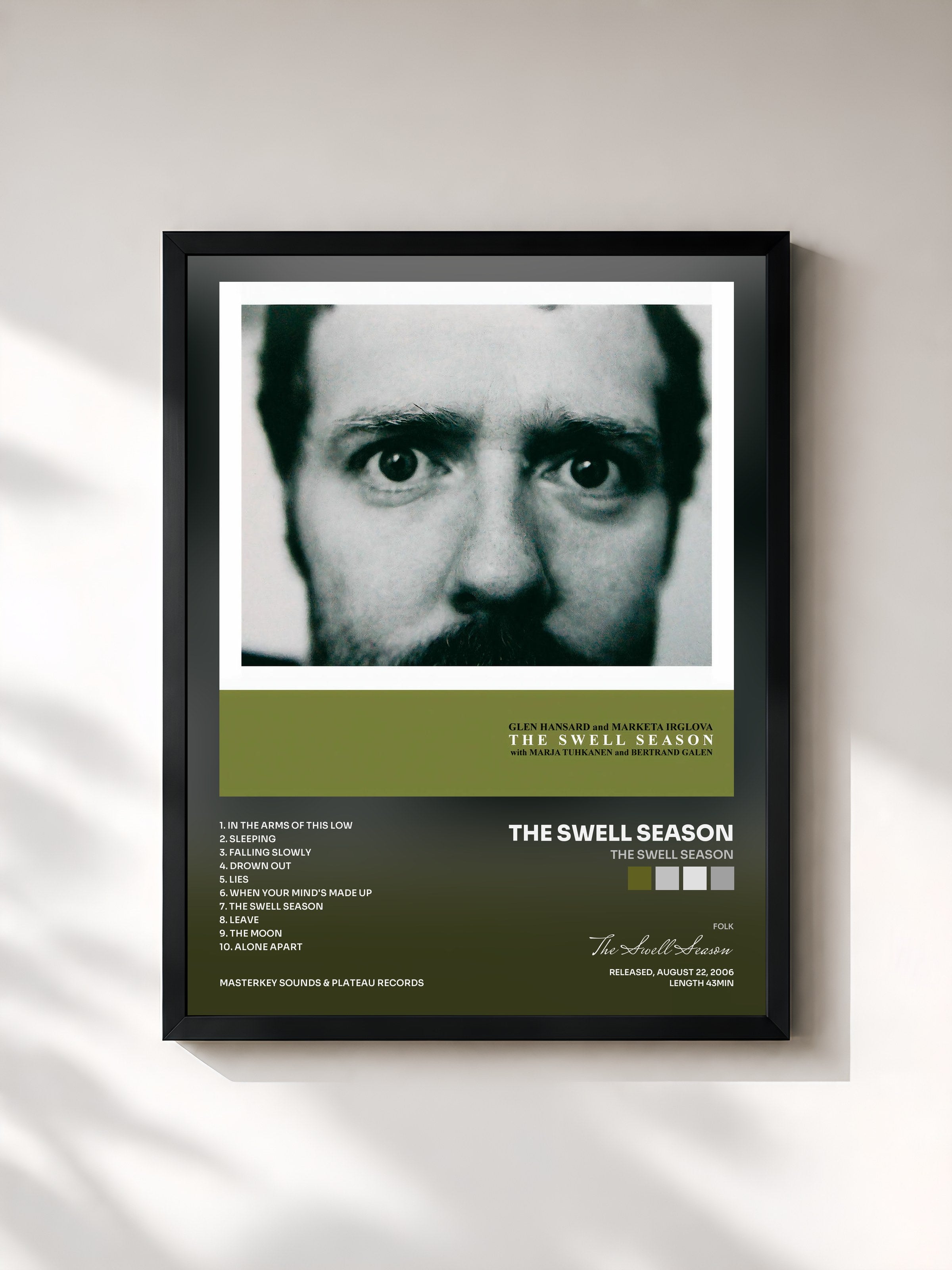 #noir Tableau de l'album The Swell Season de The Swell Season, cadre noir, imprimé et encadré en France