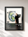 #noir Tableau de l'album WORLDS APART* de Tommy Richman, cadre noir, imprimé et encadré en France