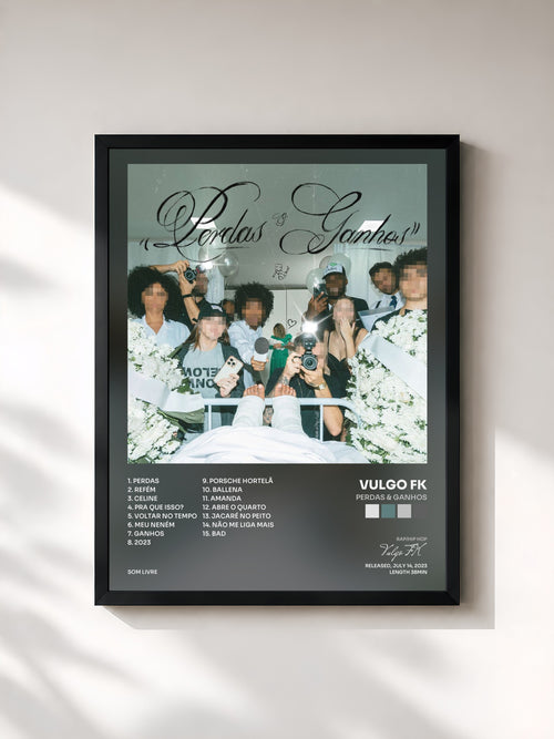 Vulgo FK · Perdas & Ganhos — Affiche encadrée