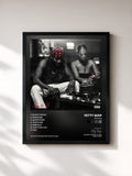 #noir Tableau de l'album Trap & B de Fetty Wap, cadre noir, imprimé et encadré en France