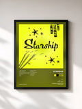 #noir Tableau de l'album Starship de Starship, cadre noir, imprimé et encadré en France