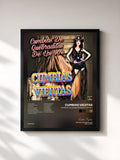 #noir Tableau de l'album Cumbias De Quebraditas De Los 90's de Cumbias Viejitas, cadre noir, imprimé et encadré en France