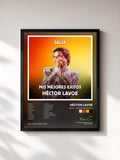 #noir Tableau de l'album Salsa - Mis Mejores Exitos de Héctor Lavoe, cadre noir, imprimé et encadré en France