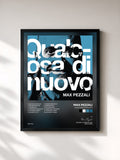 #noir Tableau de l'album Qualcosa di nuovo de Max Pezzali, cadre noir, imprimé et encadré en France