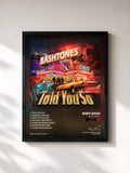 #noir Tableau de l'album Told You So de Baby Bash, cadre noir, imprimé et encadré en France