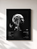 #noir Tableau de l'album Drop 7 de Little Simz, cadre noir, imprimé et encadré en France