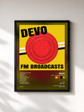 #noir Tableau de l'album Devo - FM Broadcasts de DEVO, cadre noir, imprimé et encadré en France